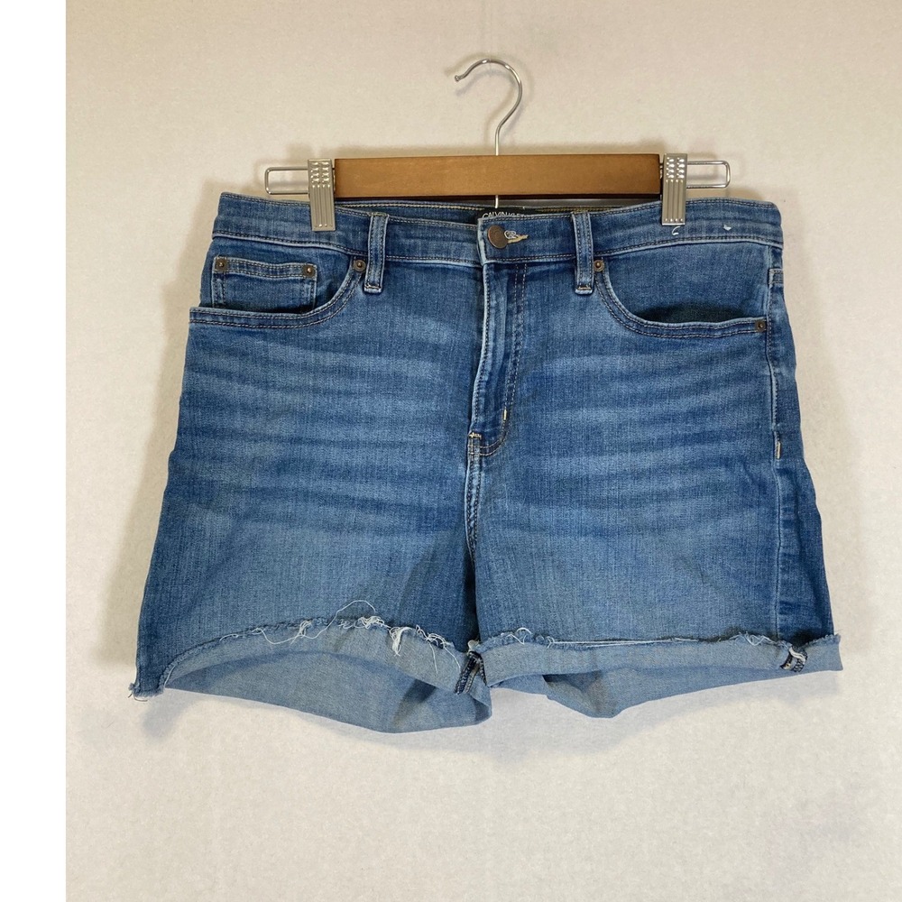 Casual Chic Calvin Klein Jeans Womens 10/30 Blue High Rise Raw Hem Denim Shorts